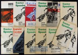 Collection of Exeter Falcons Speedway programmes from 1967 (13) - mostly League I^ England v