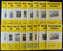 1962 Wolverhampton Speedway programmes (22) - to incl Provincial League^ Midland League^ Challenge