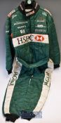 Jaguar Formula One OMP Race Suit c.2000-2004 – full racing suit with black collar - issued S.