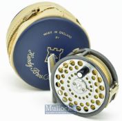 Fine Hardy Bros England “The Featherweight” 2 3/8” alloy fly reel - smooth alloy foot^ large heavy