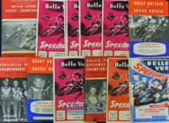 Collection of Belle Vue Manchester Speedway programmes from the early 1960s (22) to include