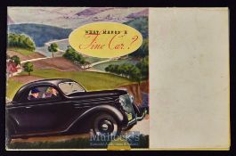 Ford Car with V8 Engine 1936 - Sales Brochure - A 4 page Sales Brochure that folds out to a large