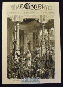 India - 1876 The Prince of Wales Visiting The Monkey Temple, Benares engraving sketched by one of