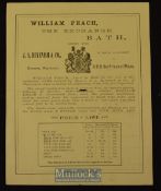 William Peach, The Exchange, Bath Ale Brewers Broadside 1880s Agent in Bath for the sale of the