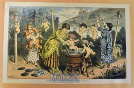 Original Coloured Lithographic Advert for Law, Son and Haydon's Pure Toilet Soap by artist F.