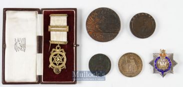 1927 Hallmarked Silver and Enamel Royal Masonic Institute for Girl badge by G Bennin & Son, with