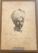 India – WWI Original Folio sized lithograph from ‘Our British & Indian troops in northern France’ by