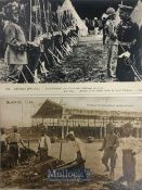 India & Punjab – Sikh Troops heading to Front in WWI original postcard of Sikhs Officers’ meeting