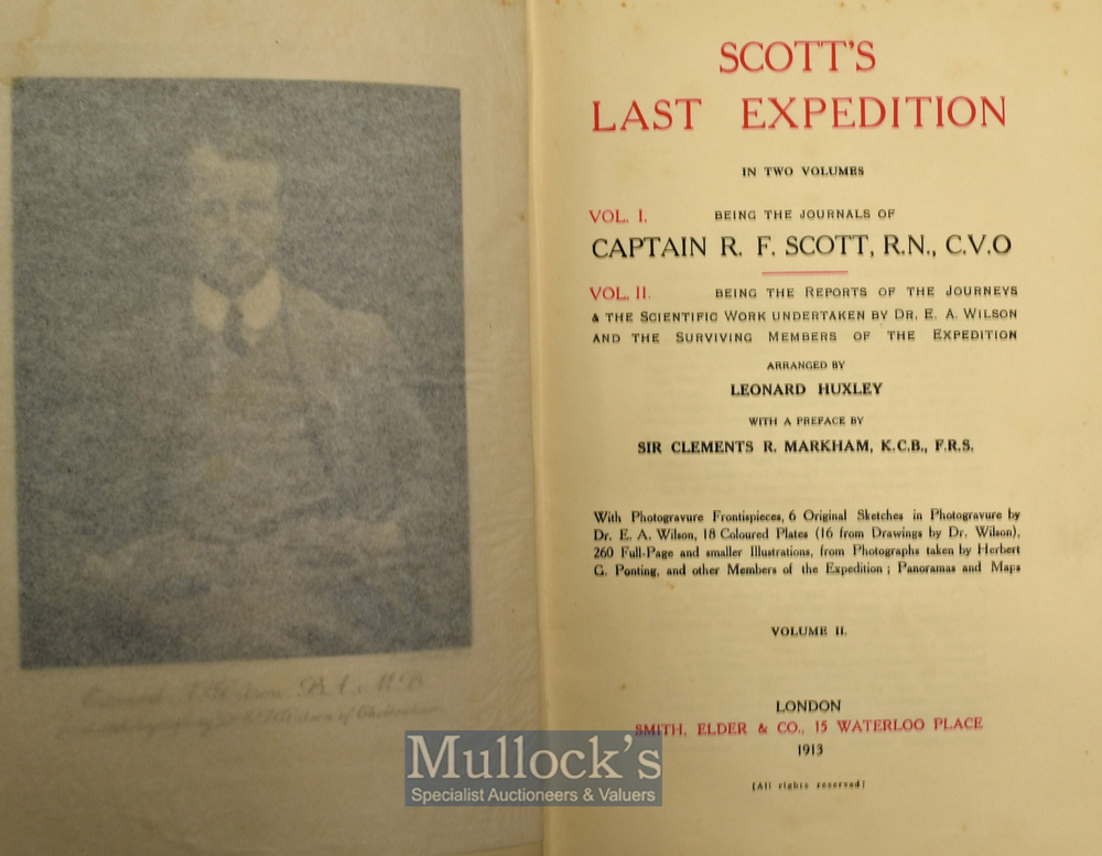 Antarctica – 1913 Scott’s Last Expedition Books, 2 Volumes, Second Editions the first “being the - Image 5 of 5