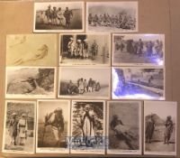India - Collection of 13x real photo postcards of tribesman & Loosewalas N.W.F.P, India. Views