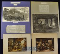 Australia - Two Victorian chromolithic prints News from Home and News from Abroad shows a woman