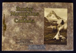 Rocky Mountains of Canada 1920s Publication - Has 24 large tipped in full page hand tinted scenic