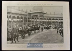 India - The Imperial Durbar: the proclamation on New Year's Day 1903 print measures 28x28cm