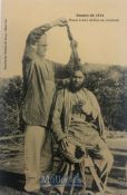 India & Punjab – Sikh Soldier with open Hair original antique WWI postcard of a Sikh Soldier in