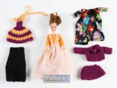 Pallitoy Pippa Doll Penny in Bridesmaid dress with 5 other clothes accessories. (6)