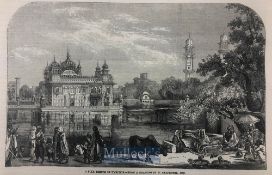 India & Punjab – Golden Temple of Amritsar original engraving from The ILN titled ‘A Sikh Temple