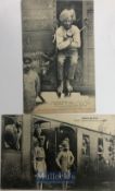 India & Punjab – Sikh Troops heading to Front in WWI Postcards two original vintage First World