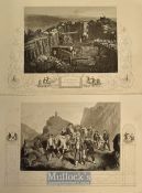 Crimean War steel engravings selection to include Removal of Wounded Soldiers from the Field of