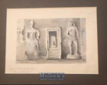 Watercolour of the Hindu Elephant caves at Bombay - mounted in acid free board signed & dated