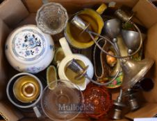 Selection of Ceramic, Glass & Metal – Featuring Royal Doulton, Candlesticks, glassware, Hornsea (