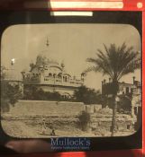 Original Glass slide of the Sikh Maharaja Ranjit Singhs Samadhi or tomb at Lahore, Punjab. c1870s