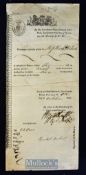 Island of Guernsey Early Passport 1833 - Issued by Major General John Ross Lieutenant-Governor of
