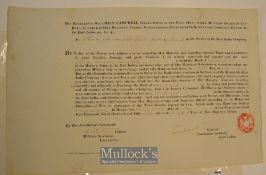 Sir Colin Campbell as General and Commander-in-Chief, East Indies, Document one page, oblong