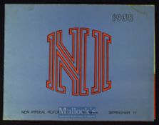 New Imperial Motor Cycles 1938 Sales Catalogue - A Large fold out sales catalogue illustrating their