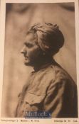 Rare Original Postcard of Sikh prisoners. WWI German propaganda postcard of A captured Sikh