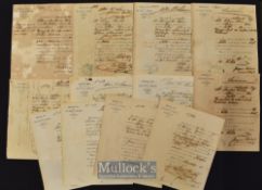 Cuba - Very Rare Group of 12x African slavery Death Certificates - the slaves are noted as having
