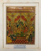 India & Punjab – Maharajah Sher Singh vintage chromolithograph British advertising label print -