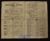 Curriers (or Leather Tanners) Price List 1812 Broadside – large double folio, exceptionally rare