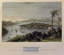 China - 1843 Whampoa, from Dane's Island colour engraving drawn by T. Allom measures 25x20cm approx