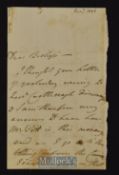 Pitt on his death bed – Anxious Enquiry into his health – John Pratt (Lord Camden) 1806 Autograph