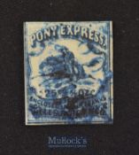 United States Of America - Pony Express Special Postage Stamp 1861 Vignette of a Pony Express