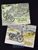 BSA 250 C.C. MODELS Trade Catalogues 1952 To include a 4 page Sales Catalogue, illustrating and