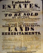 Somerset – Large Broadside ‘Valuable Estates to Be Sold by Auction’ At North-Petherton, Lyng,