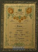 1897 Royal Opera Covent Garden Silk Programme - State Performance To Commemorate The Sixtieth