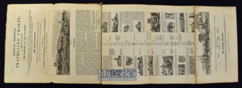 An Early Impressive Railway Travelling Chart of Places to See Each Side of The Railway Line From