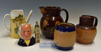 Scarce J Stiff & Sons Lambeth London Stoneware Pottery Bulbous Jug marked with maker’s mark to