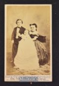 General Tom Thumb & Wife and Child. Circa 1860s. Fine Carte de Visite photograph - Size approx.