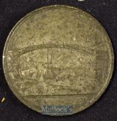 Sunderland Bridge Lottery 1816 Medallion - issued to promote this Lottery. Obverse; View of the