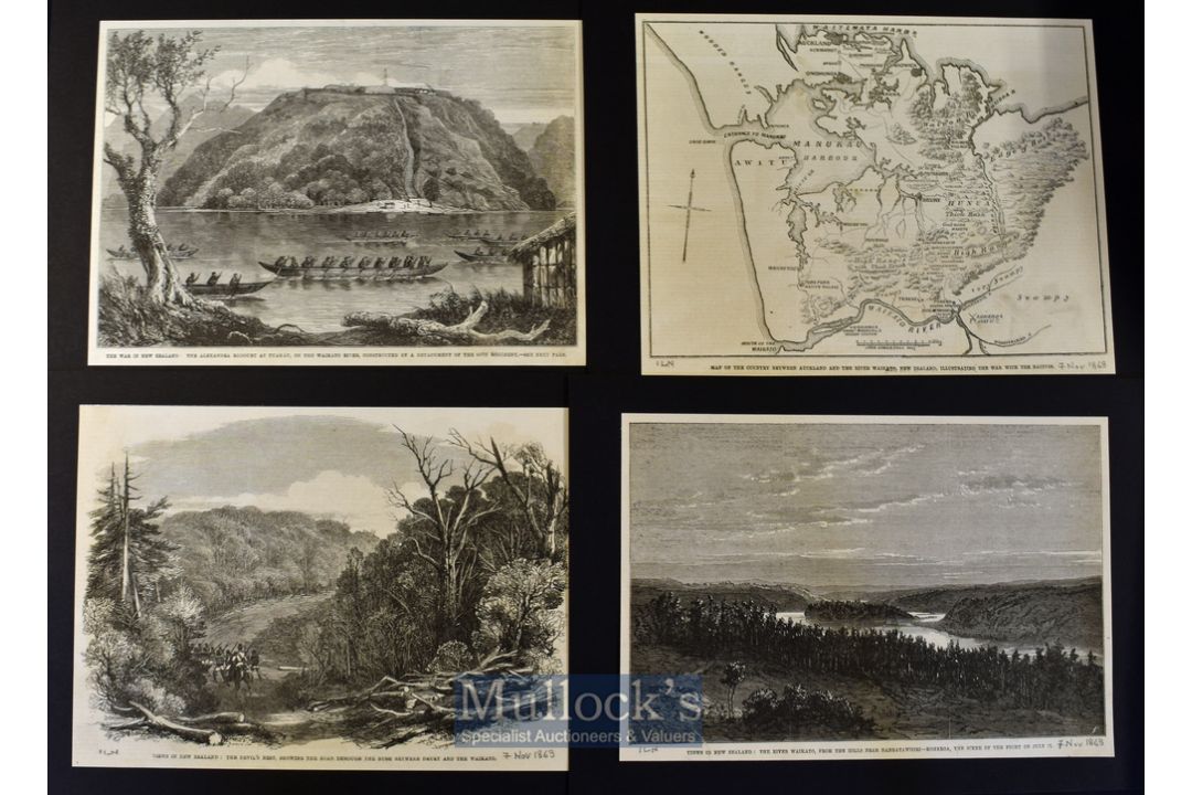 New Zealand - The War in New Zealand original woodblock prints from the Illustrated London News to - Image 1 of 4