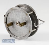 France ‘The Reflex’ tournament 3 ½” alloy casting reel - twin crazed handles^ nickel on brass