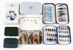 Various Wheatley Aluminium Fly Tins to include a 6” 1607F with spring hinged lid compartments^ a