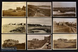Interesting collection of St Andrews golfing postcards from the 1920s to the 1950s (9) all glossy