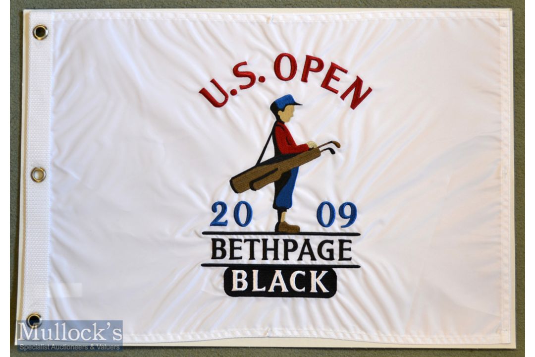 2009 US Open Golf Championship embroidered pin flag – played at Bethpage Black won by Lucas Glover -