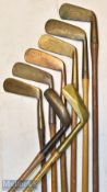 Collection of brass and gun metal blade golf putters (8) - Centre Balance^ Diamond back goose