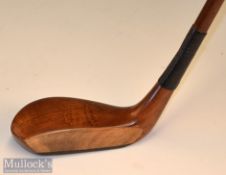 Interesting Philpott Mitcham longnose persimmon socket head putter – with full black fibre shaped