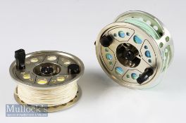 Fine Hardy Gem Series 11/12 salmon fly reel and spare spool 4.1/4” large arbour^ rear drag adjuster^
